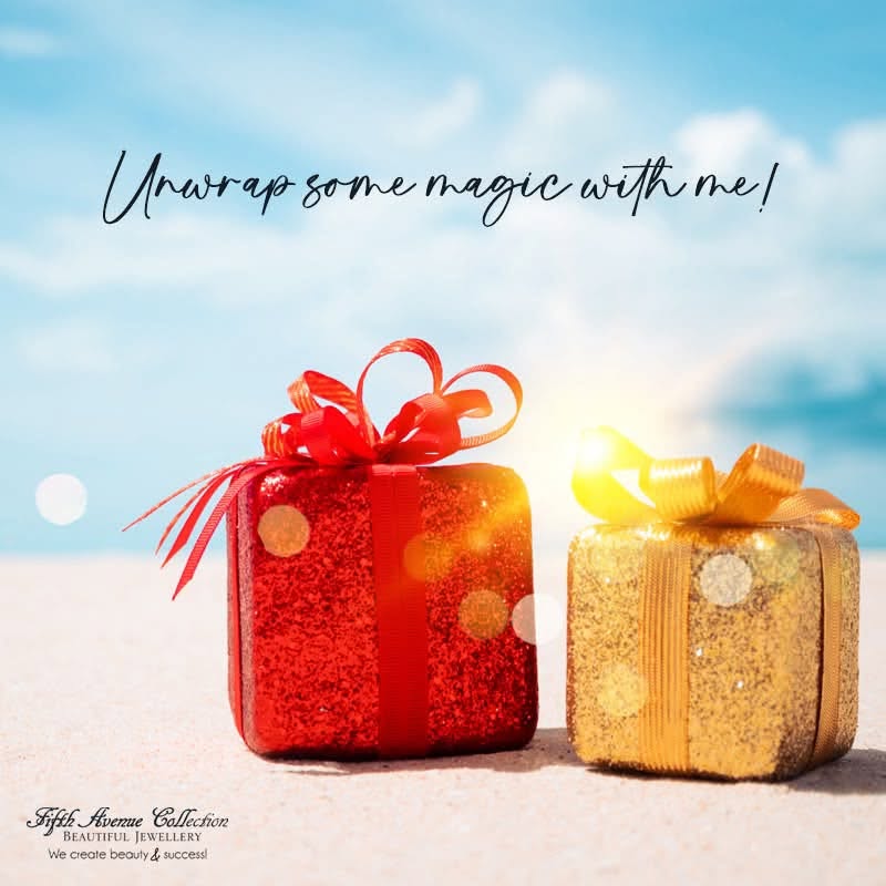 Unwrap some Magic with me in my Facebook VIP Group! 

It is Christmas in July Virtual Open House time! I have amazing new Fifth Avenue Collection jewels, a Gift with Purchase valued at $50, prizes, fun and more! 

This week, Tuesday, Wednesday and Thursday night at 7:00pm LIVE shopping at https://www.facebook.com/groups/cathyssaprakleandshinevipgroup 

Join me!
